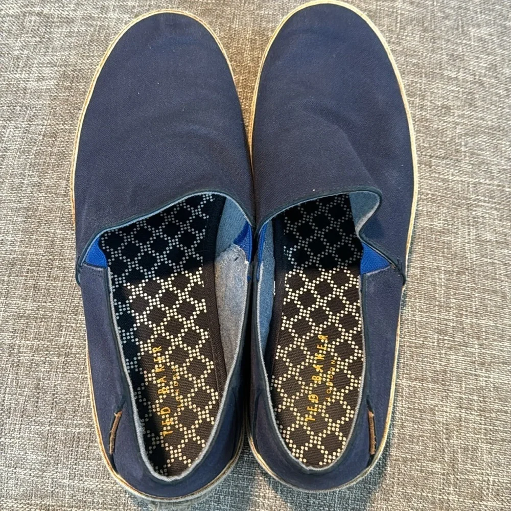 Ted Baker London Mens 11 Leeno Navy Slip-On